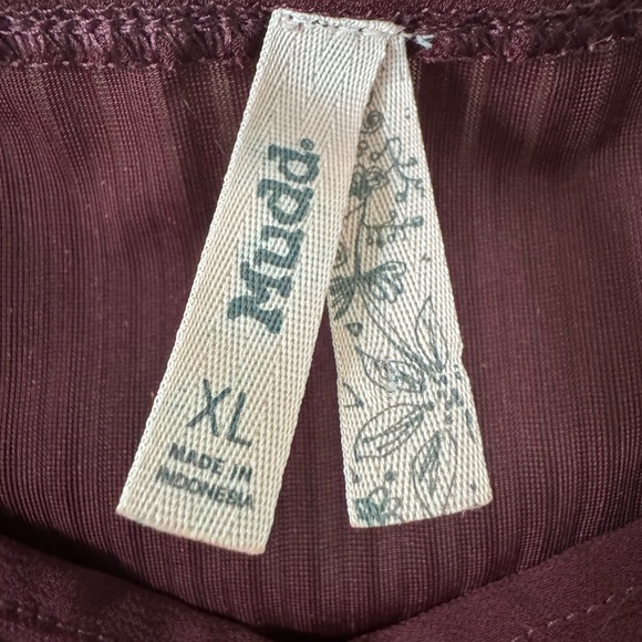 Velvet Red Wine Drapey Dress - Picture 7 of 7